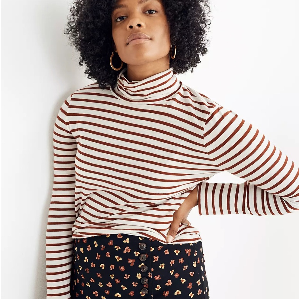 Madewell Whisper Cotton Turtleneck XXS xs